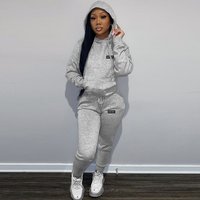 Clothing fleece sweater two piece hoodie casual printed sports cover