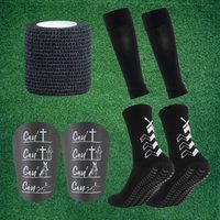 Professional Football Socks With Built-in Shin Guards - Breathable PU Material, Anti-Slip Design For Soccer, Basketball & Volleyball
