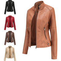 Clothing Leather Jacket Leather Jacket Casual Spring Autumn Coat