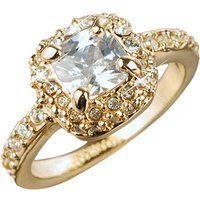 Yamaler Women's Engagement Bridal Wedding Band Shiny Square Rhinestone Ring Gift