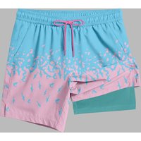 Clothing Hot Selling Gradient Beach Thin Quick Drying Pants Can Be Used Water Beach Shorts Four Point Double Layer Beach