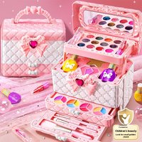 Children’s cosmetics set, lipstick, nails, girls‘ toys, home decoration, makeup box, little princess birthday gift