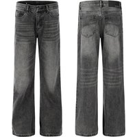 Men's Clothing Street Washed Crease Flared Jeans Hiphop Pants