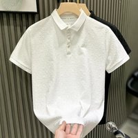 High End Brand Short Sleeve Polo Shirt Business Style Trendy Jacquard T Shirt Top Clearance Sale