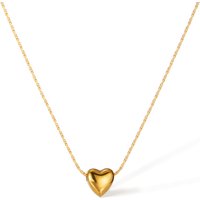 Women’s Jewelry Fashion Temperament Commuter Style Necklace Stainless Steel Niche Simple Versatile Gold Plated Love Clavicle Chain