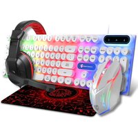 New Luminous Keyboard Mouse Headset Mouse Pad three- and four-piece Gaming Esports Set