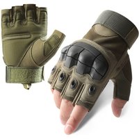 Half Finger Outdoor Gloves For Men & Women, Military Training, Cycling, Sports - Anti-Slip Grip, Durable Synthetic Leather, Lightweight & Breathable