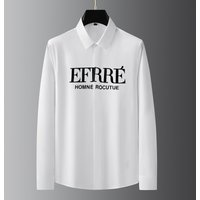 Clothing Slim High end European Goods Cotton Long Sleeve Shirt Flocking Brand Casual All match Shirt