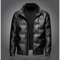  Slim Fit Puffer Jacket – Stylish Quilted Bomber High Gloss Finish & Stand Collar Lightweight Thermal Coat