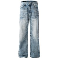 Men's Clothing Men's And Women's High End Washed Blue Design Men's Loose Flared Jeans
