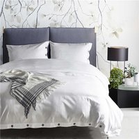 Three Piece Bedding Set Quilt Coverlet Button Detail 90GSM Soft Microfiber Bedding Bedroom