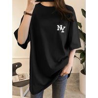 100% Cotton Short Sleeve T Shirt Graphic Print Light Casual Summer Top Machine WashableHeart Print T shirt Short Sleeve 2 857