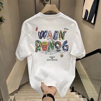 100% Cotton Short Sleeve T Shirt Versatile Loose Fit High Street Style American Trend Summer Top