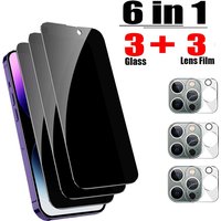 6 1 Privacy Tempered Glass IPhone 11 12 13 14 15 16 Pro Max Full Cover Anti spy IPhone 15Plus 12 13mini Glass