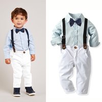Baby clothes Boys solid color long sleeve pants multi-piece gentleman suit for baby boys