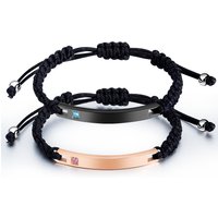 Men And Women's Jewelry Fashion Bracelet Female Stainless Steel Personality Simple All Match Smooth Surface Engraving Couple Titanium Steel Jewelry