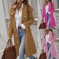 Clothing spring summer long woolen coat multiple buttons