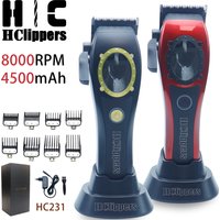 HClippers HC231 Professional Men's Electric Clippers with 8000RPM 4500mAh Large Capacity Battery Hair Trimmer for Barber