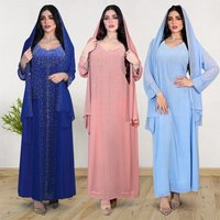 Clothing Arabian hot diamond chiffon robe party sparkling dress dress