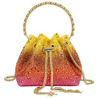Women's Bags, Handbags, Diamond Crystal Bucket Bags, Metal Ring Women's Bags, Volcanic Stone Colored Women's Bags, Spray Color