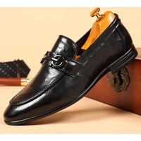 Korean Business Formal Casual Shoes Comfortable Versatile British Style Breathable Loafers Leather Shoes