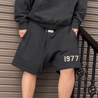 G9 FEAR GOD FOG Season 8 1977 Double Track 22S High Street Loose Flocking Drawstring Shorts