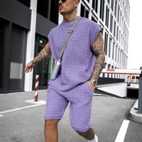 CT Summer New Men's Sports Casual Loose Trendy Short Sleeve Shirt And Shorts Set