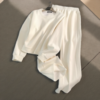 Casual Sweatshirt Sports Suit Wide Leg Pants Two Piece Design Fashion Sports Suit