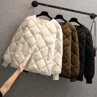 Women's Clothing Short winter coats cotton jacket lightweight hot style small size light diamond casual jacket