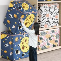 Functional Bags Giant clothes storage bag dustproof moisture proof quilt storage bag dirty clothes basket dormitory moving box portable foldable