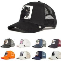 Animal shaped embroidered baseball cap truck driver panther rooster wolf