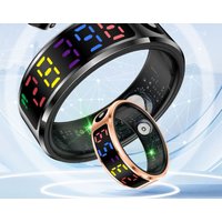 R12 Smart Ring Color Screen Display Healthy Ring Sleep Heart Rate Blood Oxygen Health Monitoring Bluetooth