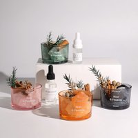 Aromatherapy Diffuser Flameless Essential Oil Reed Diffuser Home & Bedroom Decorative Crystal Rock Dried Flowers Unique Gift Set