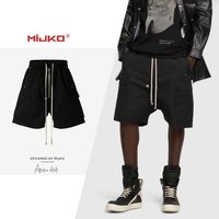 Clothing Spring Summer High Street Casual Pants Zipper Dark RICK Style Work Shorts