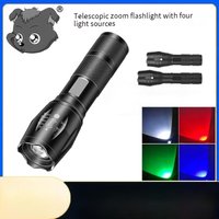 4 1 Zoomable LED Flashlight 1500 Lumens Aluminum Alloy Tactical Light Adjustable Focus Outdoor Photography & Emergency Use