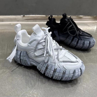 Summer Trend Breathable Dad Shoes Versatile Net Red Thick Bottom Sports Shoes Men Ins Retro Trend Shoes