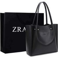 Soft Leather Bag Tote Bag College Style Portable Large Capacity Shoulder Commuter Shopping Bag