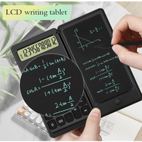 Solar Scientific Calculator Writing Pad 2 1 Portable Mini Foldable Calculator Students & Professionals 12 Digit Display Dual Power