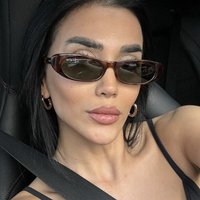 Women's Sunglasses Retro Small Sunglasses For Women Tiny Narrow Fashion Sun Glasses