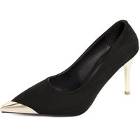 Metal Detail Pointed Toe Pump Elegant Stiletto Heel Dress Shoes Office & Evening Wear