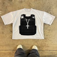 Clothing Summer Street Fashion Style Tactical Vest 3d Three Dimensional Printing Pattern Trendy Body Shirt