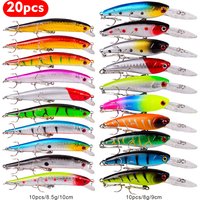 Minnow Set Lure Selection 20 Colors 66.6cm Inch 2 Weight Fishing Gear Bait DWS251