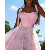 Clothing Suspender Mesh Dress