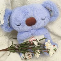 New Cross Border Breathing Bear Plush Toy Little Otter Doll Can Sing And Glow Infant Soothing Doll