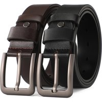 Vintage Cowhide Versatile Decorative Business Men's High-end Denim Fashion Belt Cross-border