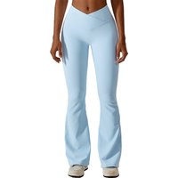 clothing Cross high waist yoga flare pants dance sports wide leg pants casual hip lift fitness micro cropped pants