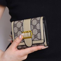 Vintage Floral Wallet – Small Tri Fold Leather Card Holder 