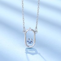 Leaping Heart Necklace Simple Smart Versatile Pendant Light Luxury Crystal Element Clavicle Chain