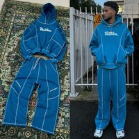 Clothing Winter Street Hip Hop Loose Casual Sports Trend 2024 Hooded Sweatshirt Suit