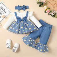 Mother& Denim Long Sleeve Denim Pants Mesh Suit